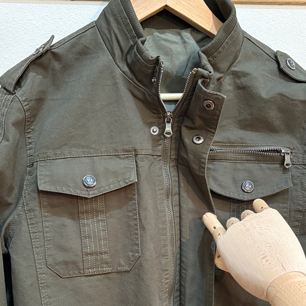 Men's Olive Green Jacket - Picture 8 of 17
